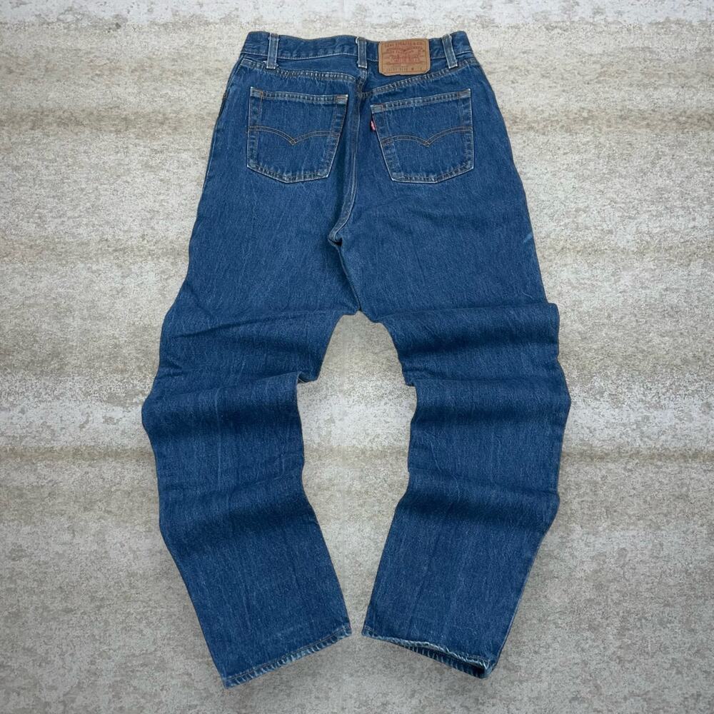 Vintage 90s Levis Jeans 501 28x30 Regular Straight Dark Wash Made in USA